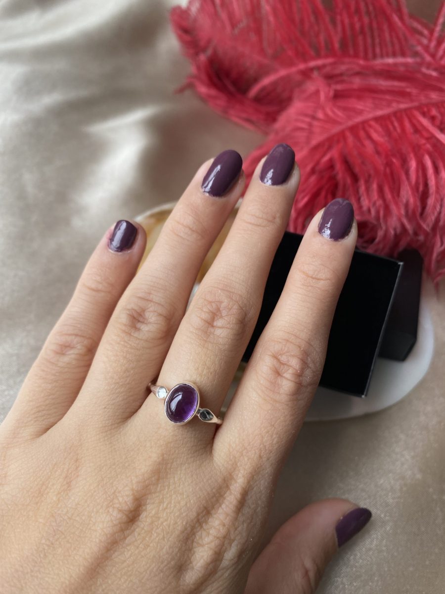 Ametist Mary Gümüş Yüzük