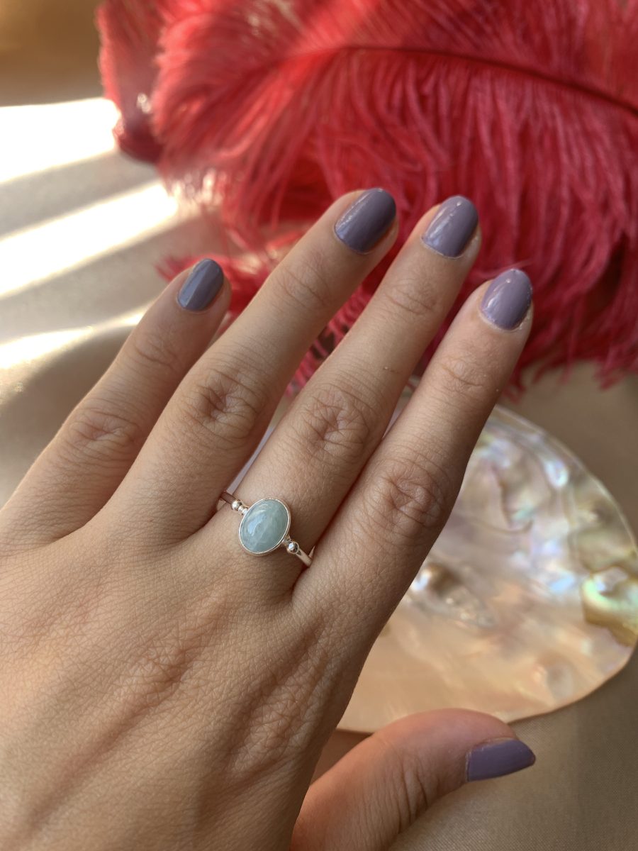 Akuamarin Basic Gümüş Yüzük