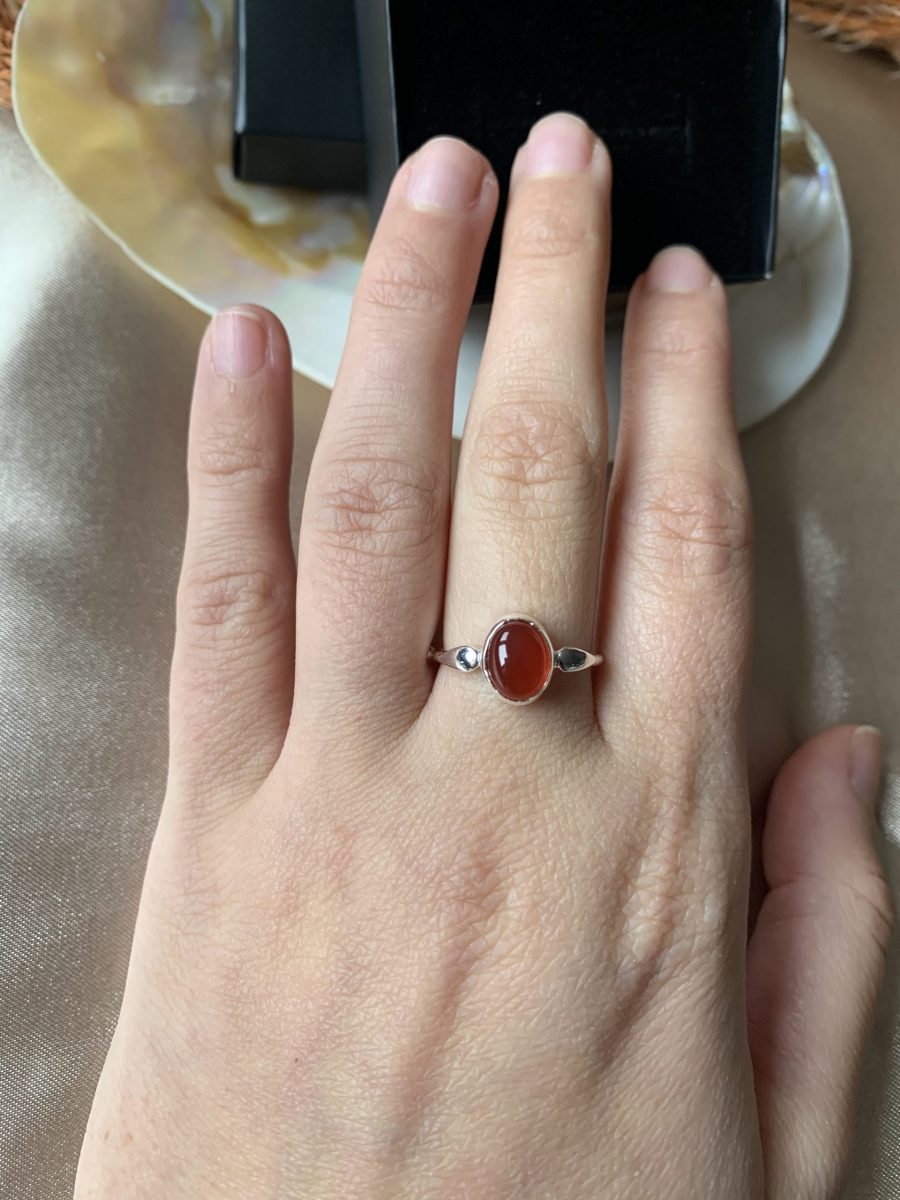 Akik Mary Gümüş Yüzük