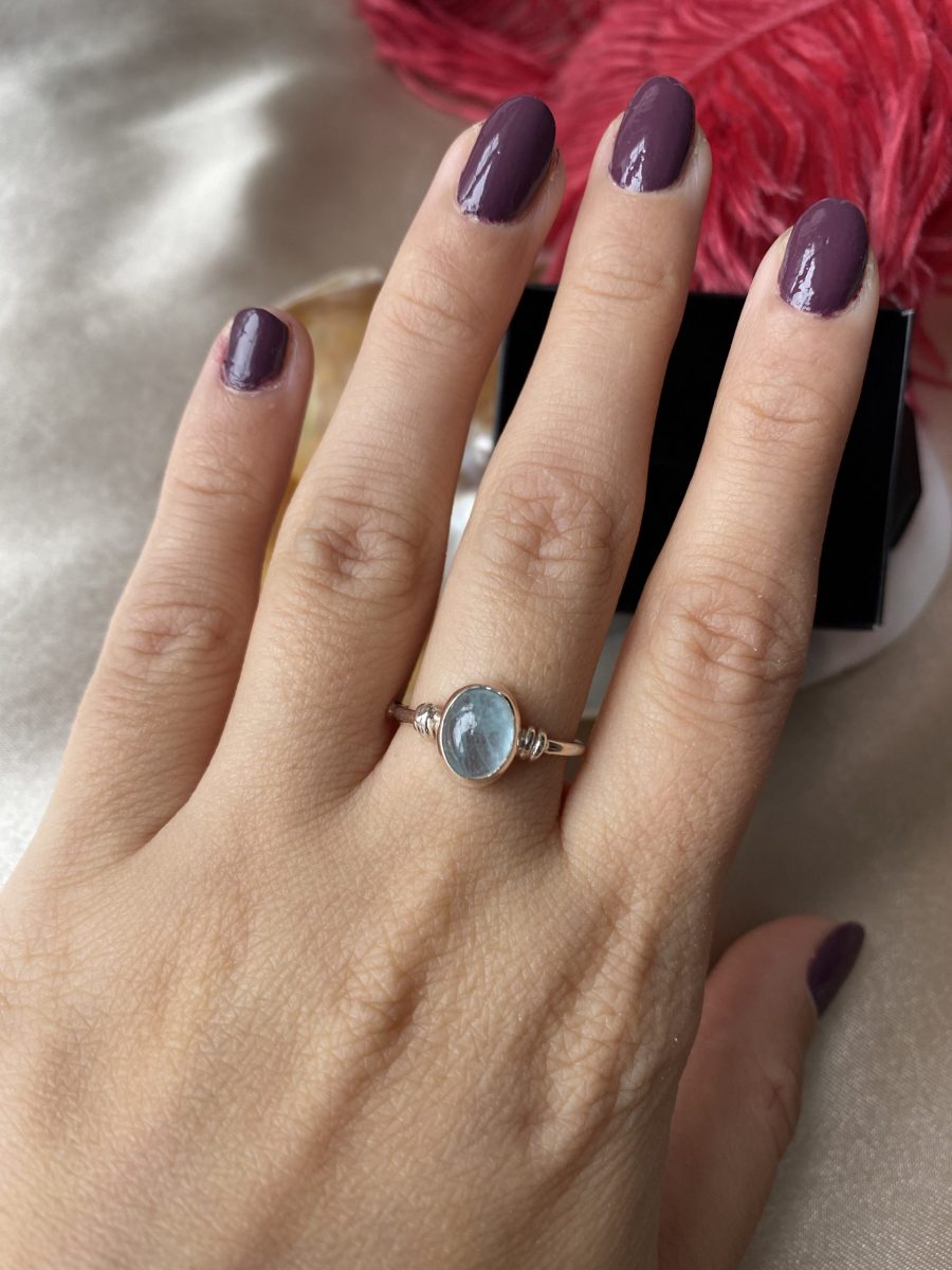 Akuamarin Diana Gümüş Yüzük