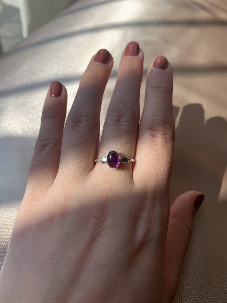 Ametist Mary Gümüş Yüzük