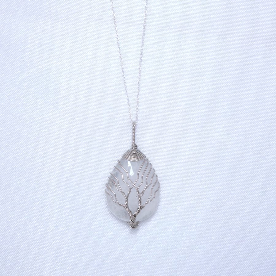 Kristal Kuvars Hayat Ağacı Kolye