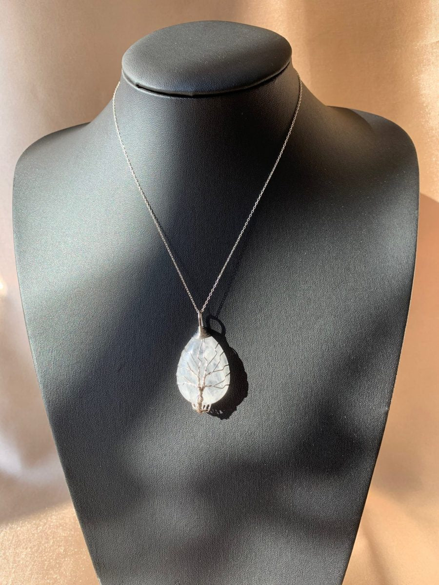 Kristal Kuvars Hayat Ağacı Kolye