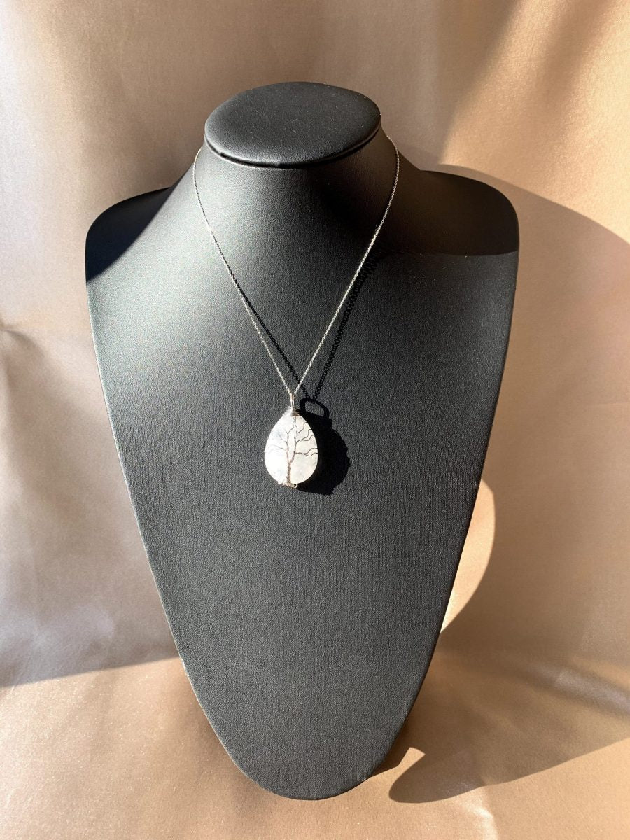 Kristal Kuvars Hayat Ağacı Kolye