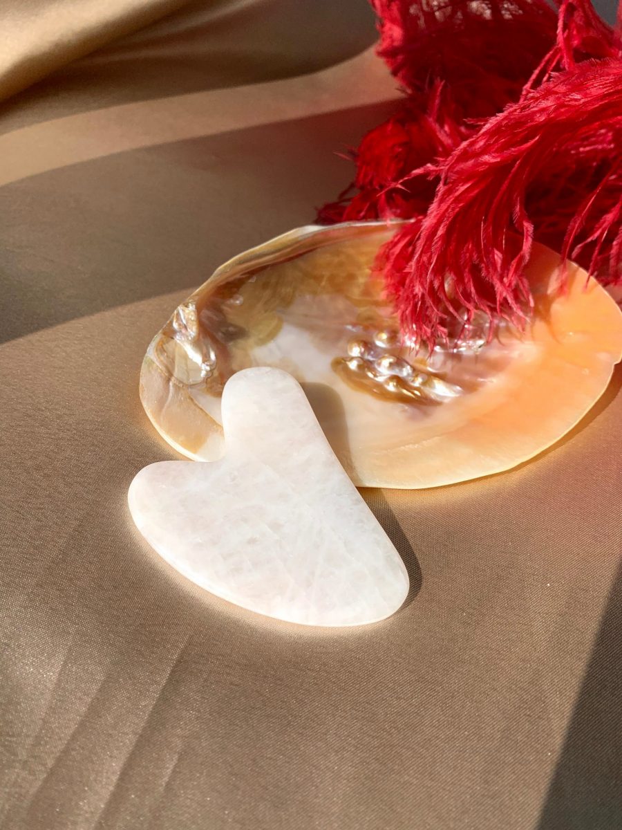 Kristal Kuvars Kalp Gua Sha