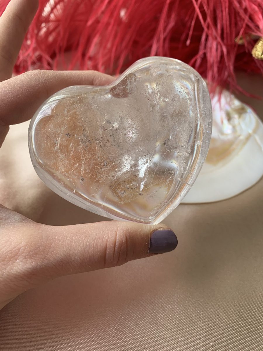 Kristal Kuvars Büyük Kalp Parça