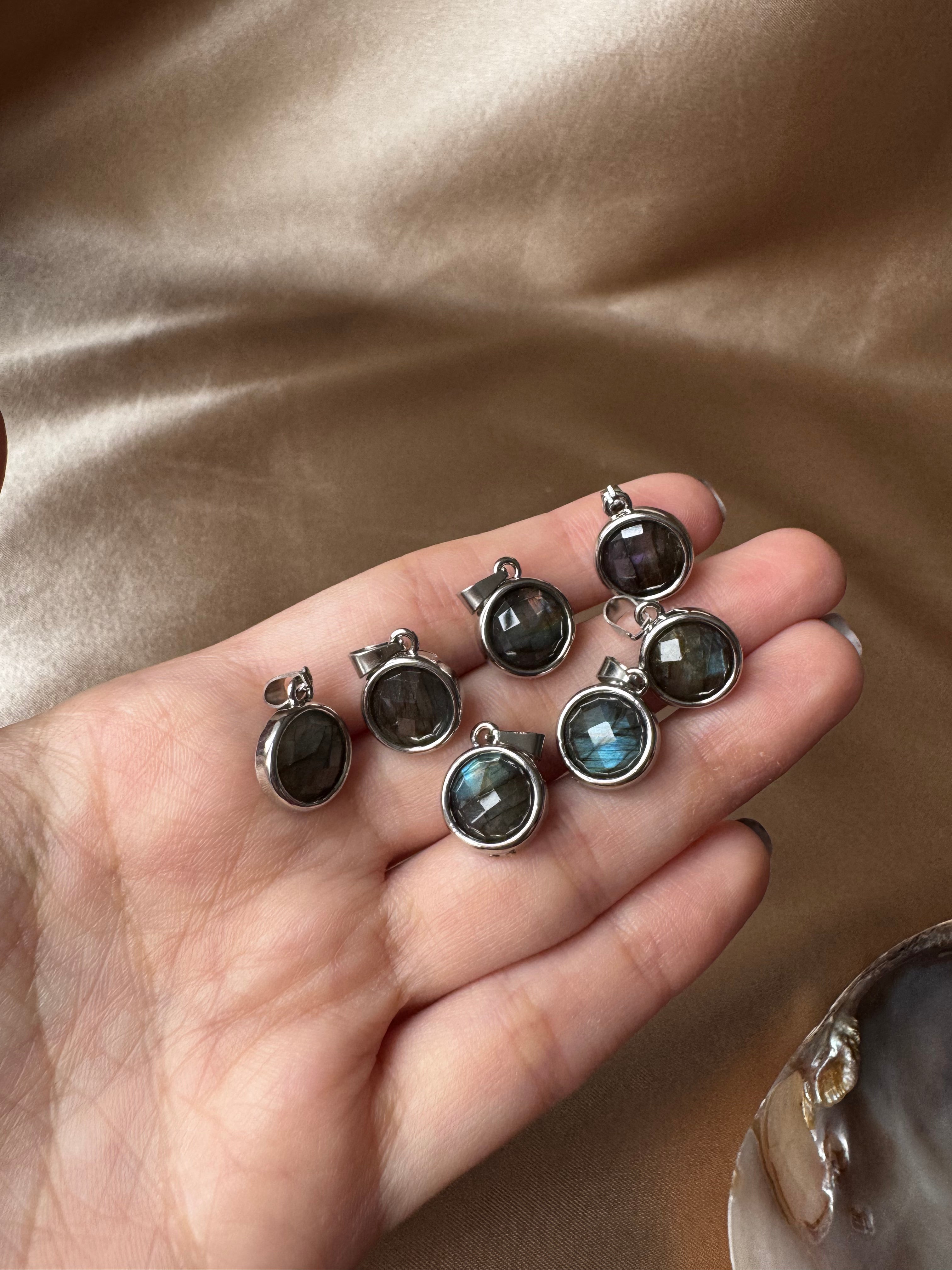 Labradorit Basic Round Sky Kolye