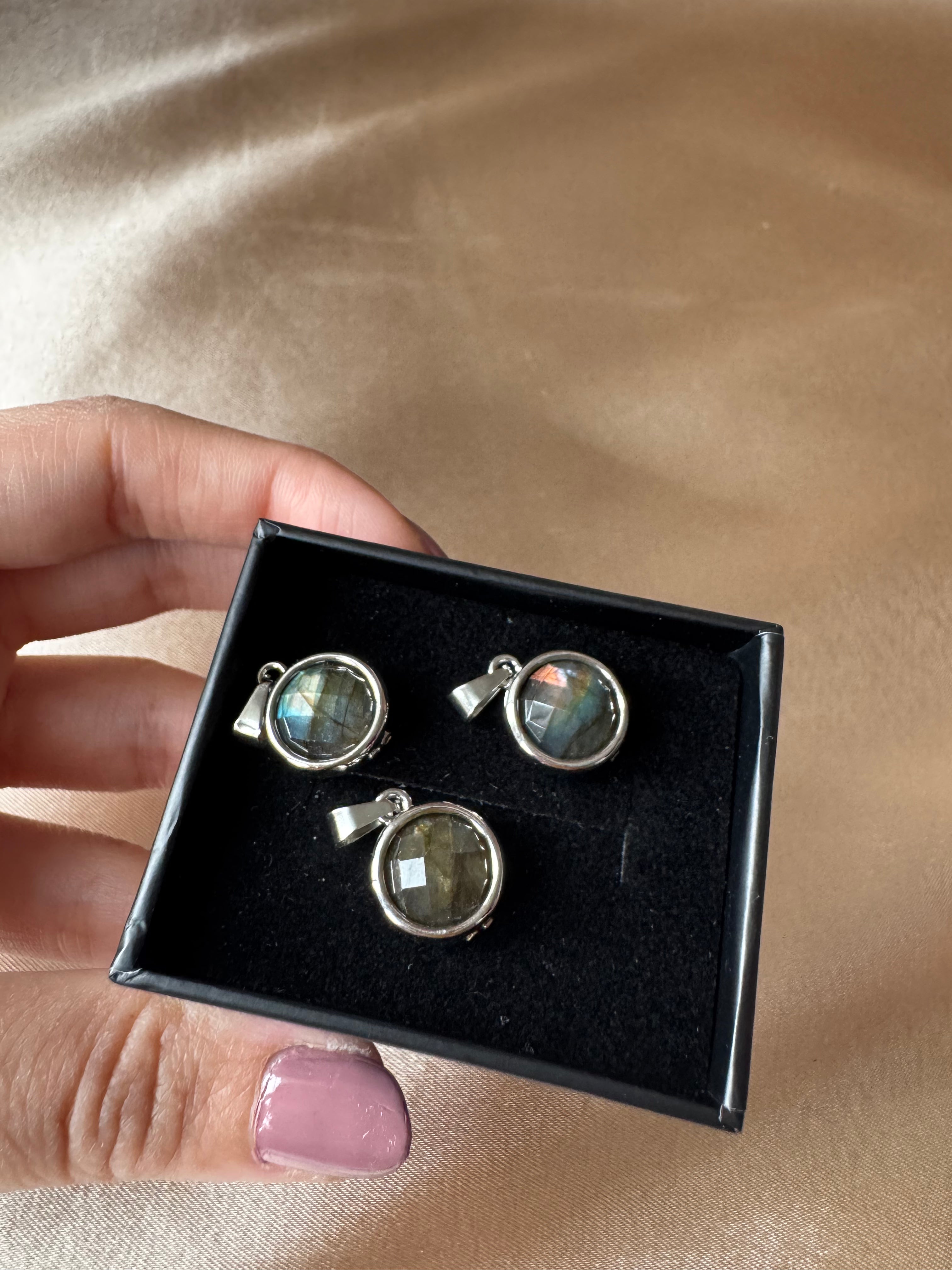 Labradorit Basic Round Sky Kolye