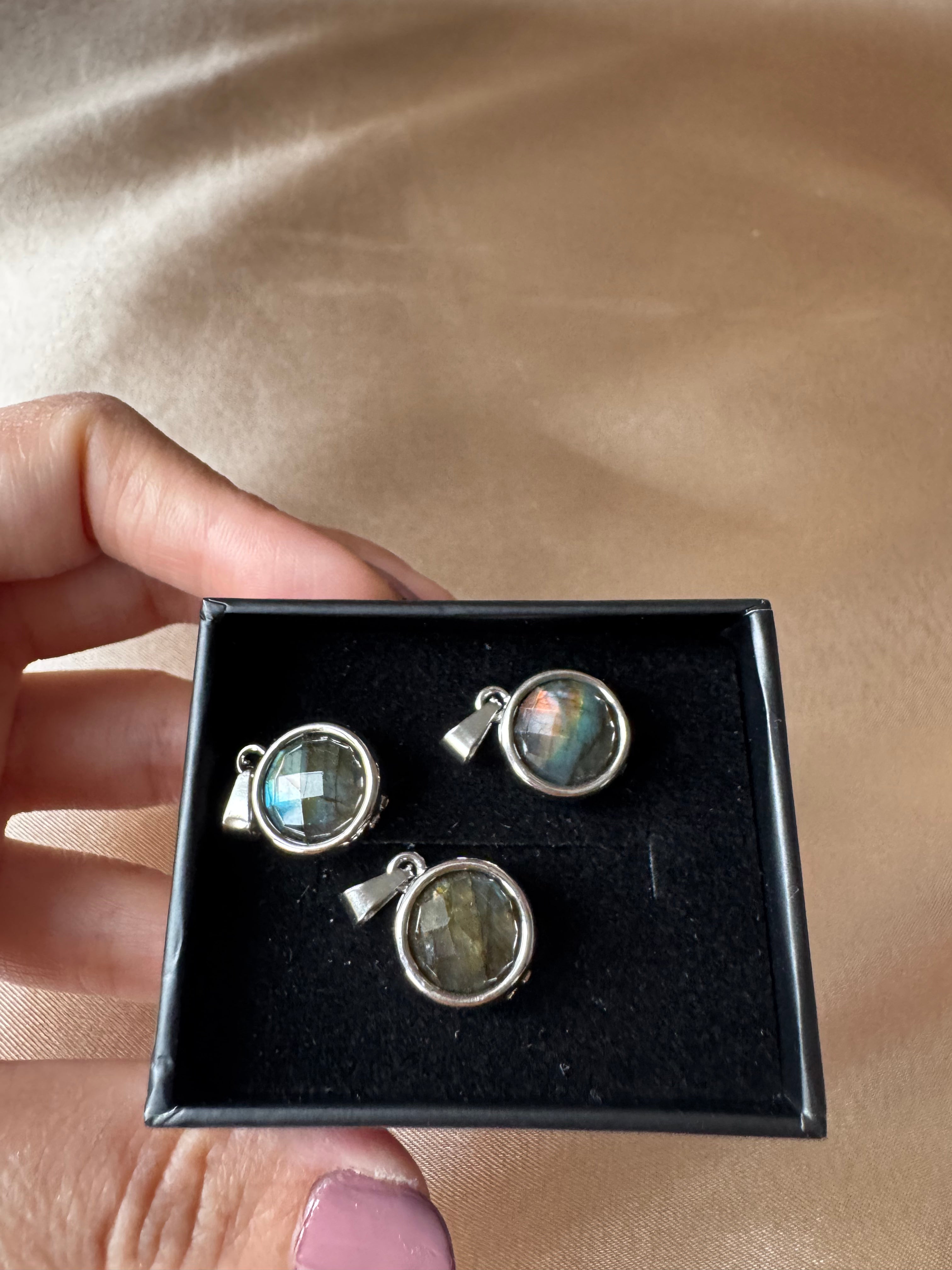 Labradorit Basic Round Sky Kolye