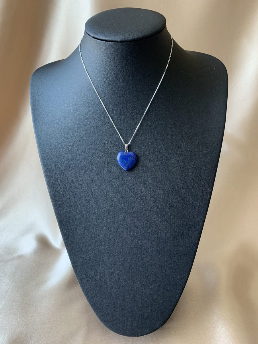 Lapis Lazuli Minimal Kalp Kolye