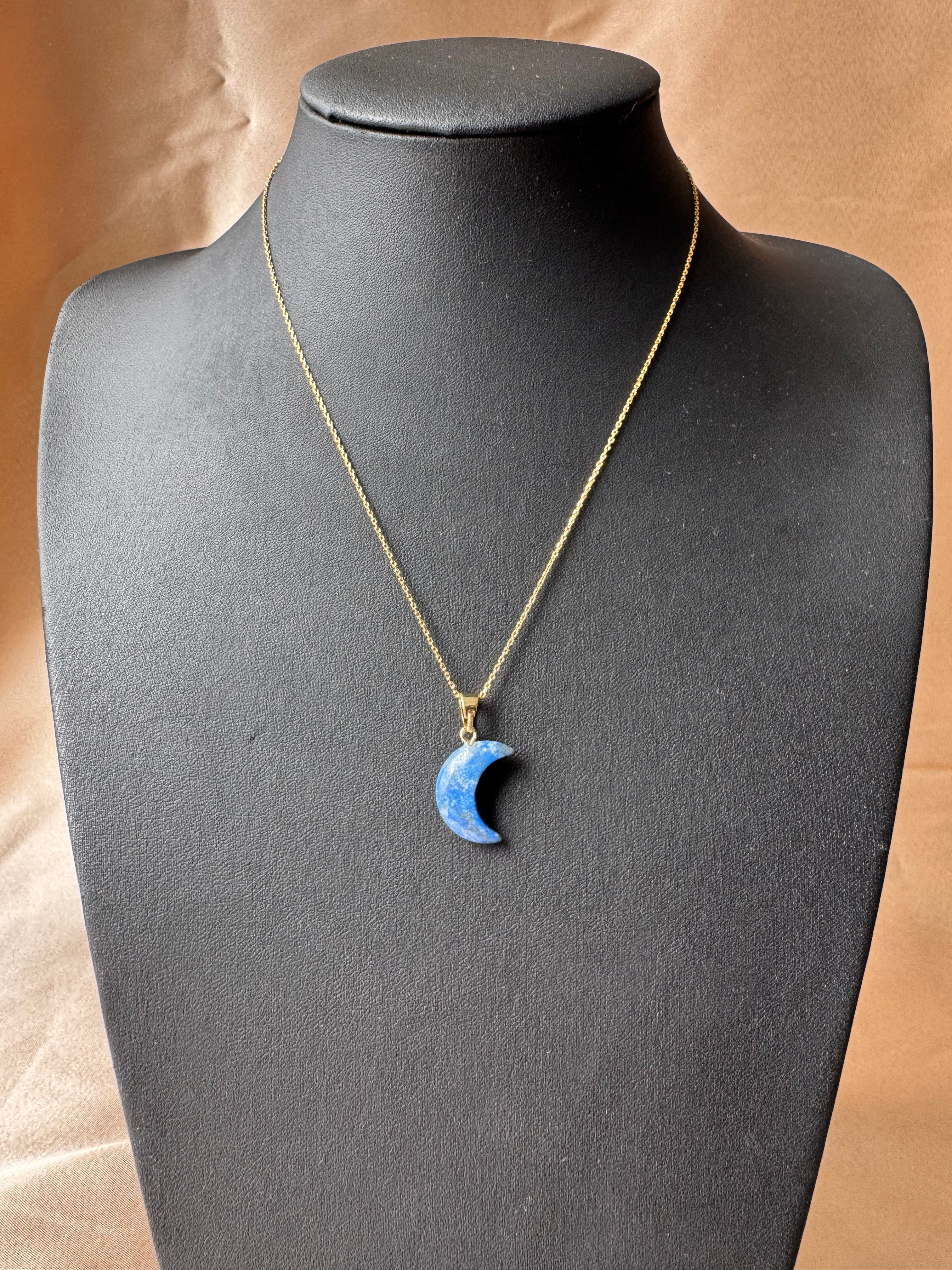 Lapis Lazuli Luna Gold Kolye