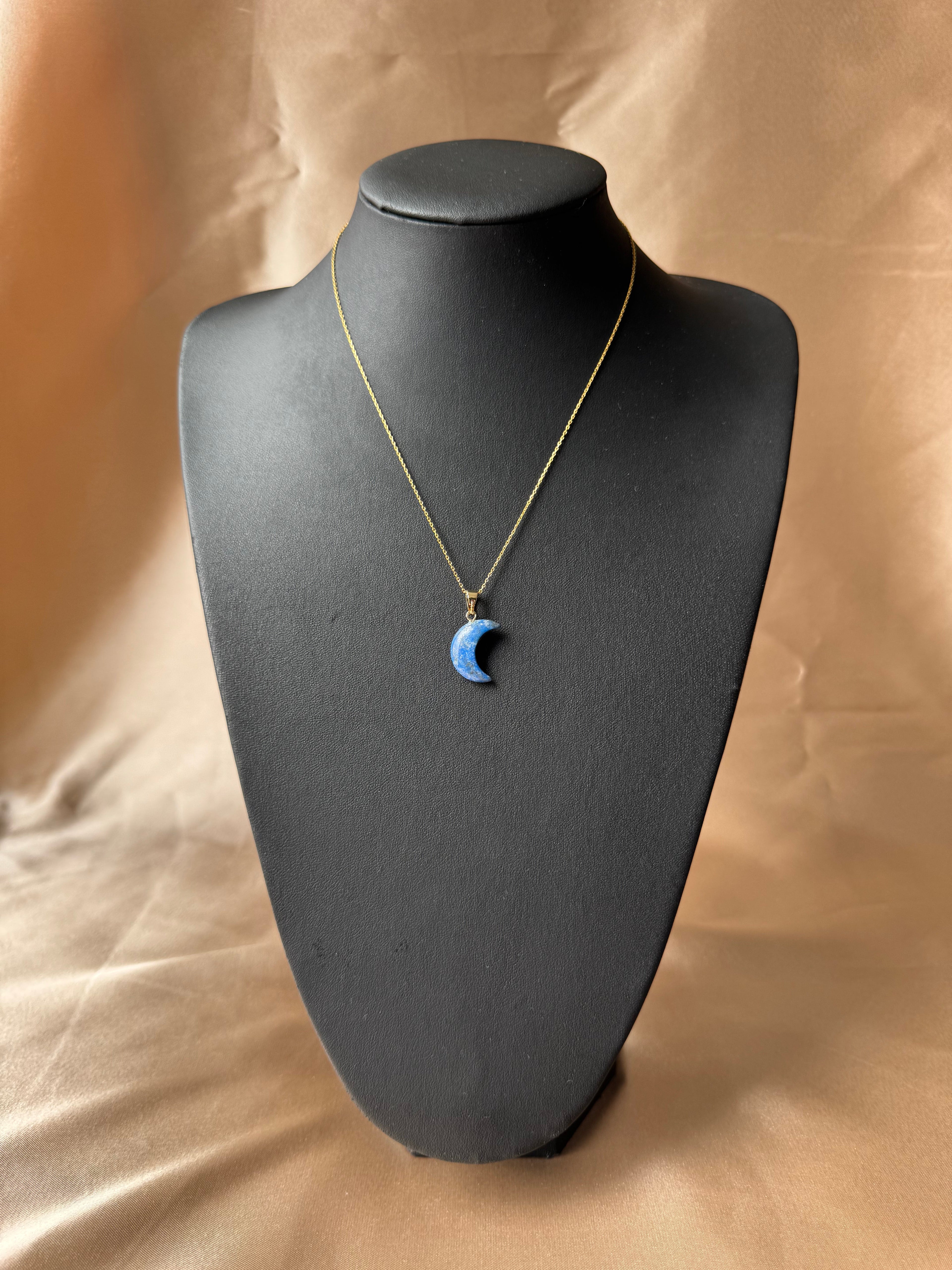 Lapis Lazuli Luna Gold Kolye