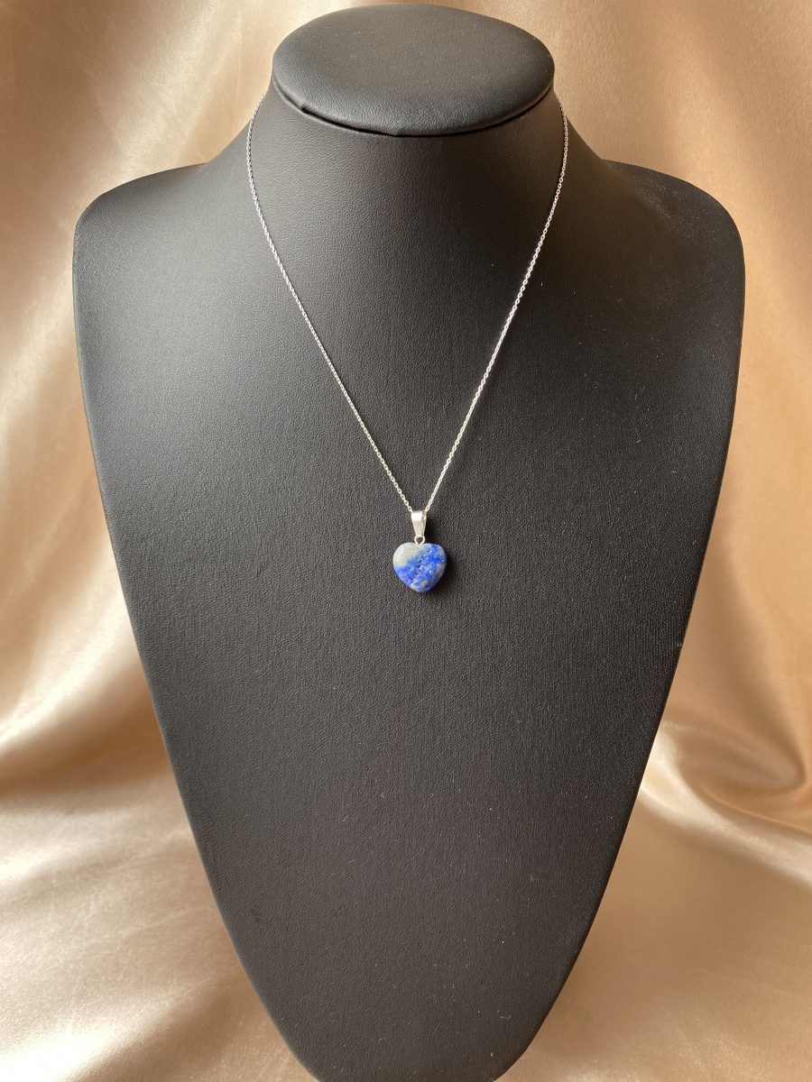 Lapis Lazuli Minimal Kalp Kolye