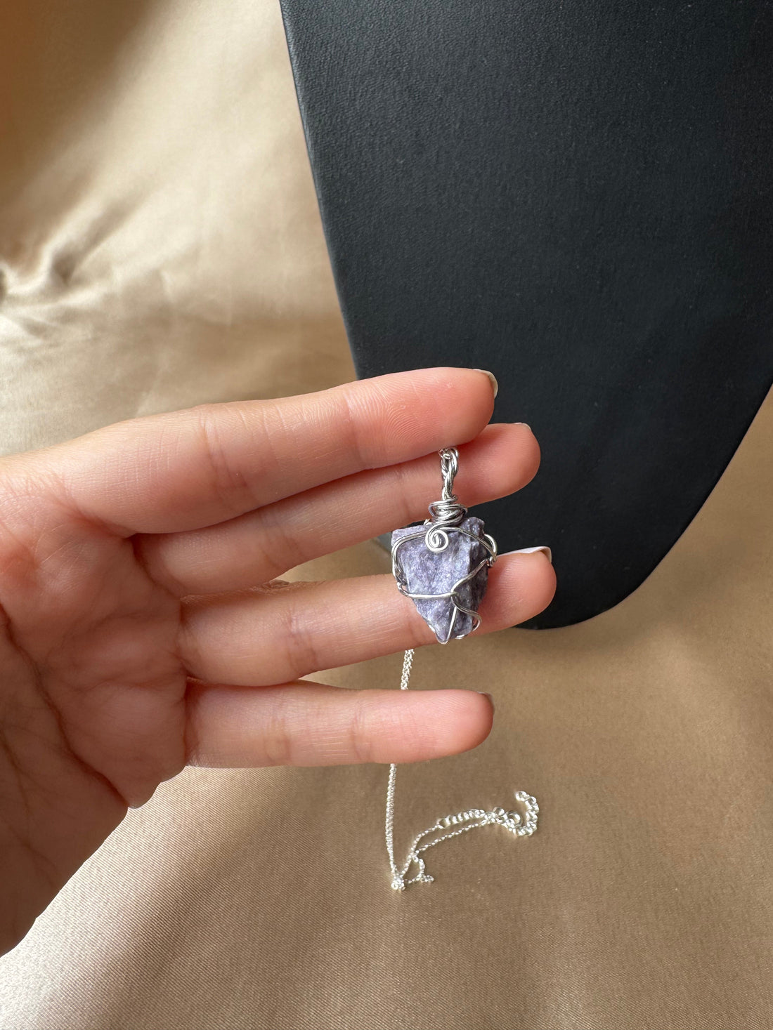 Lepidolit Sarmal Kolye