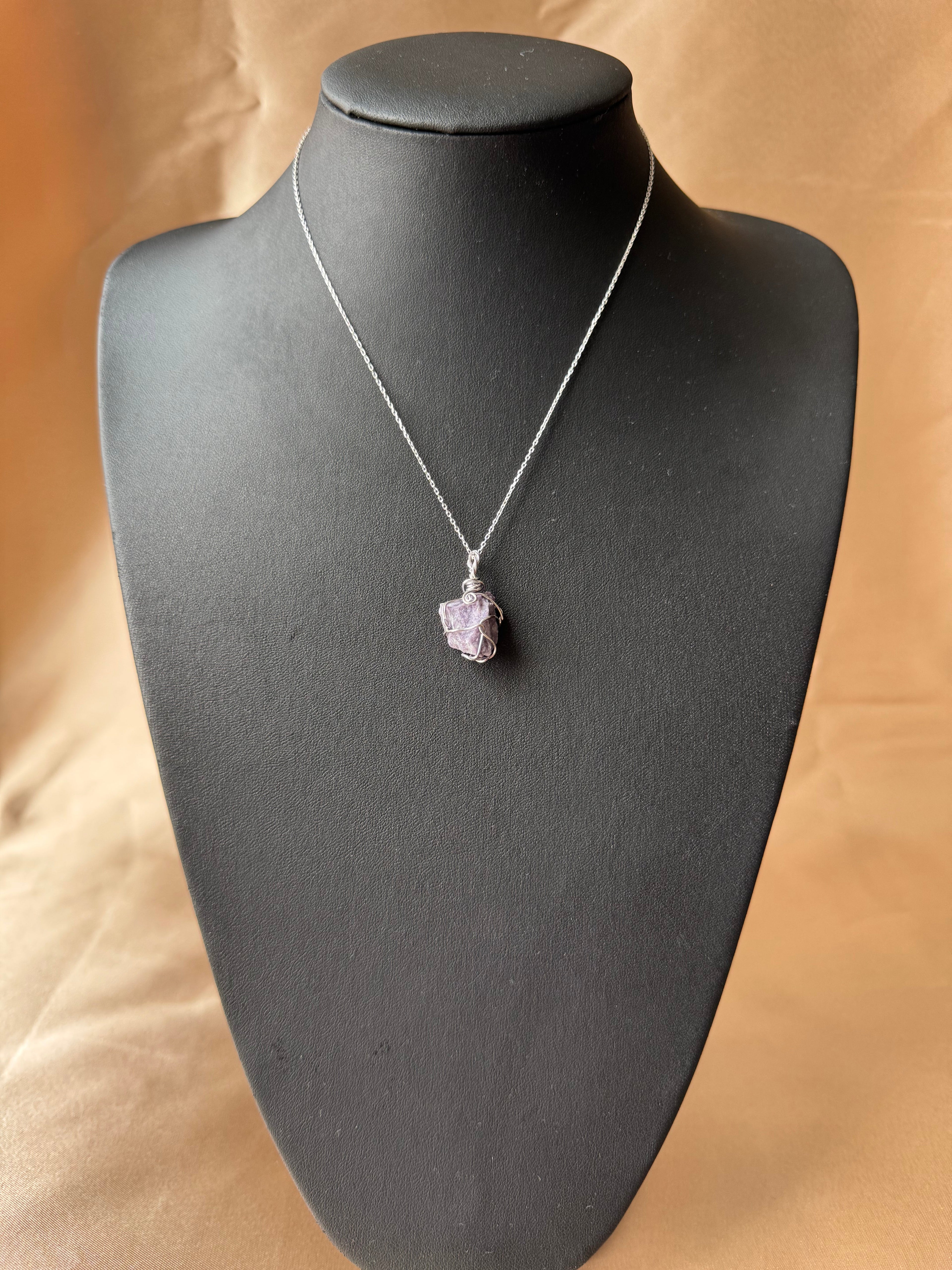 Lepidolit Sarmal Kolye