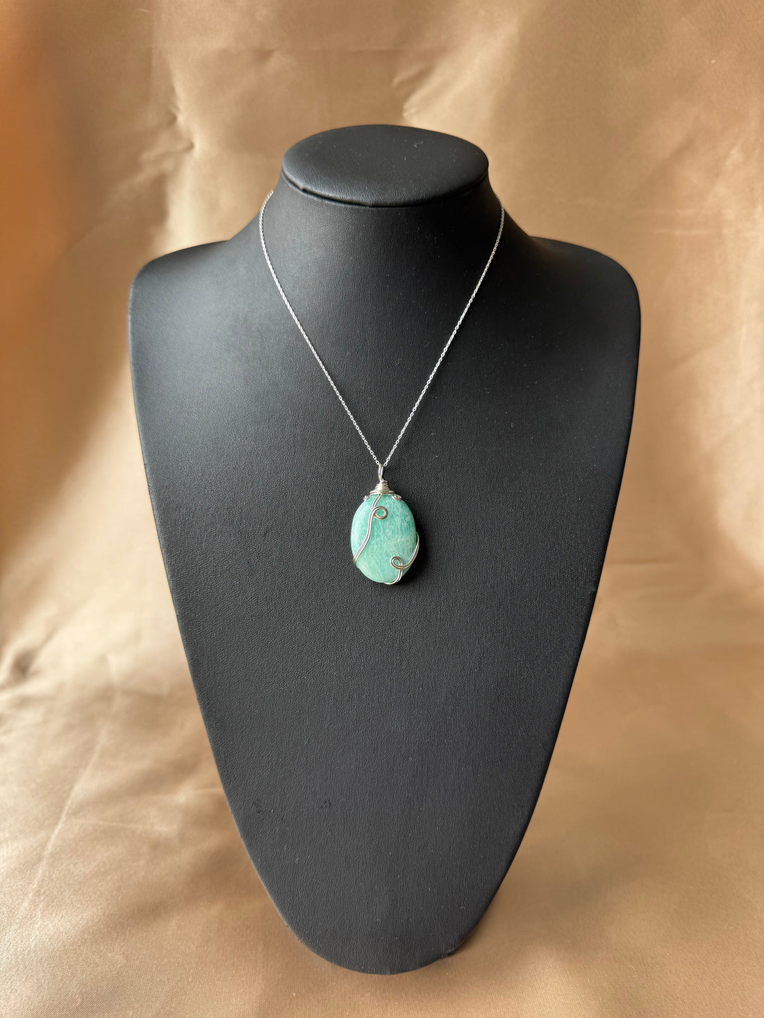 Amazonit Marquel Oval Kolye