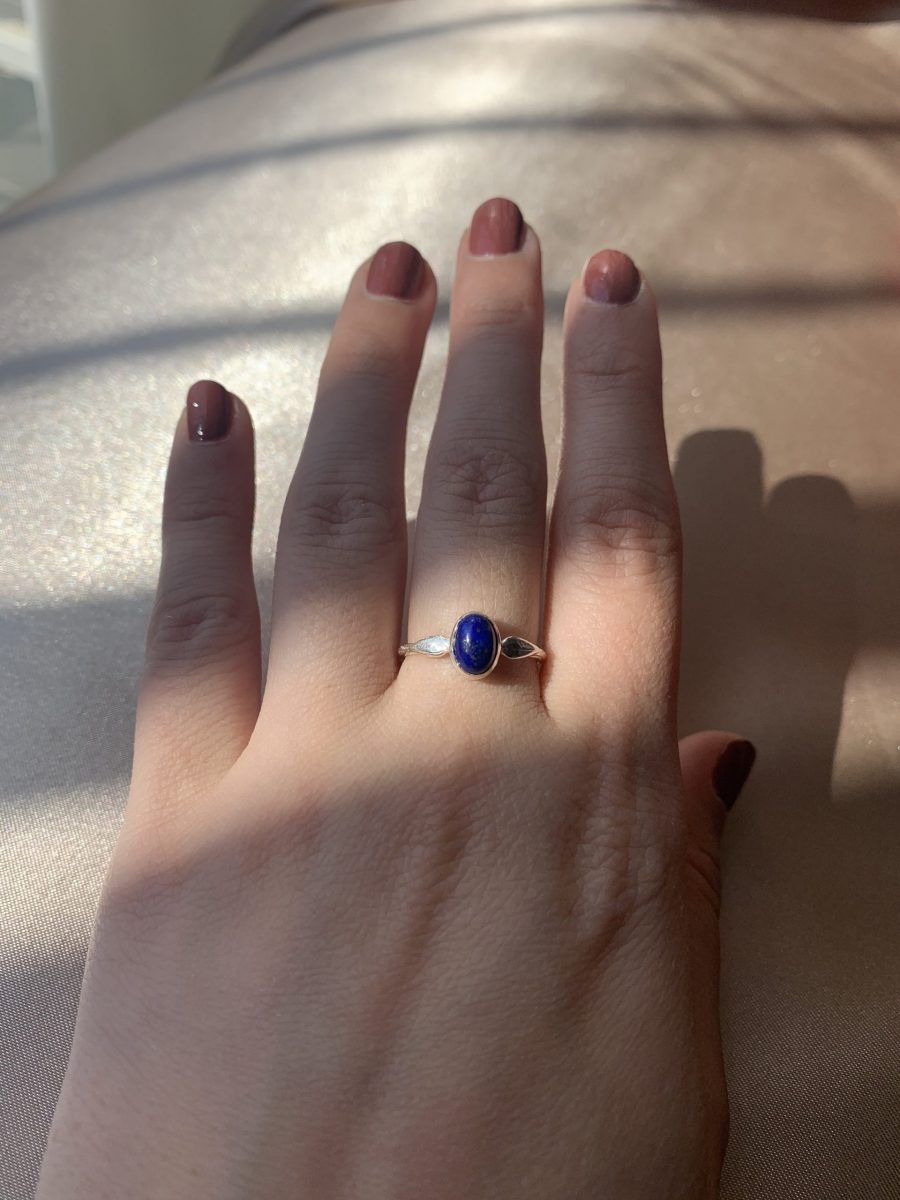 Lapis Lazuli Mary Gümüş Yüzük