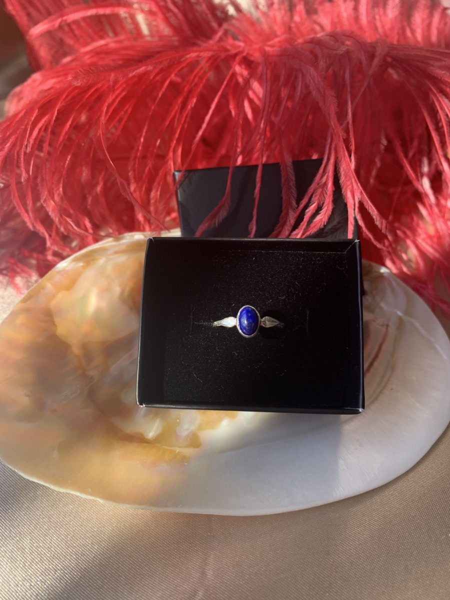 Lapis Lazuli Mary Gümüş Yüzük
