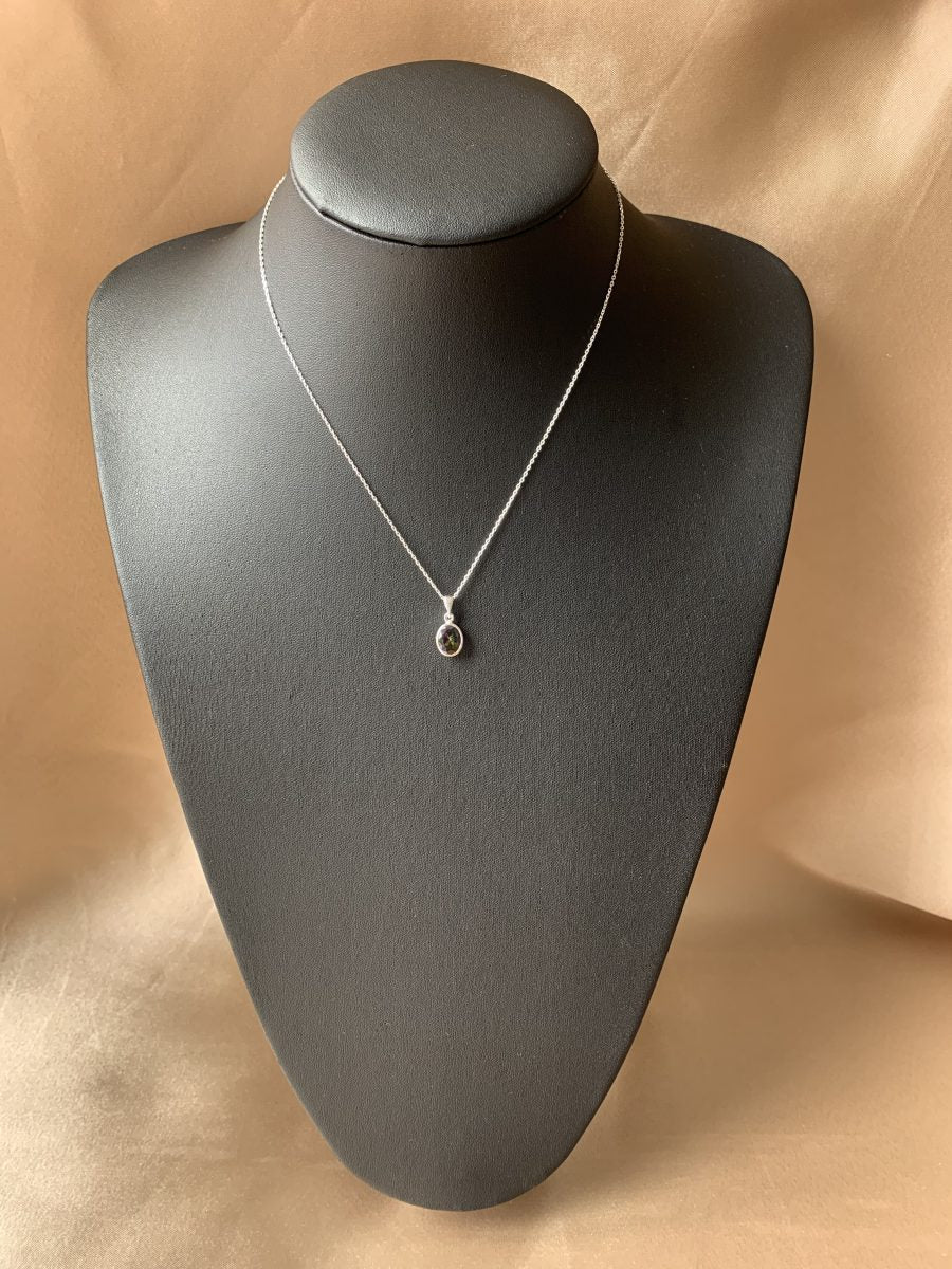 Mistik Topaz Minimal Gümüş Kolye