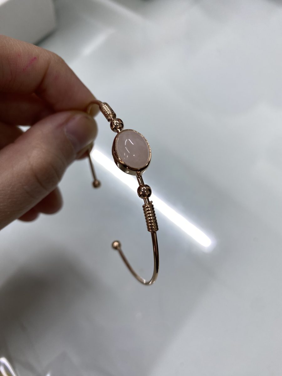 Pembe Kuvars Rose Gold Bileklik