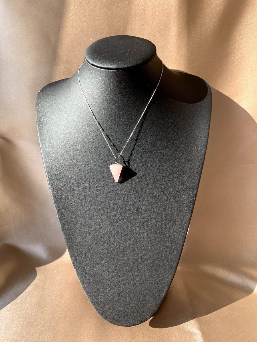 Pembe Kuvars Pandül Kolye