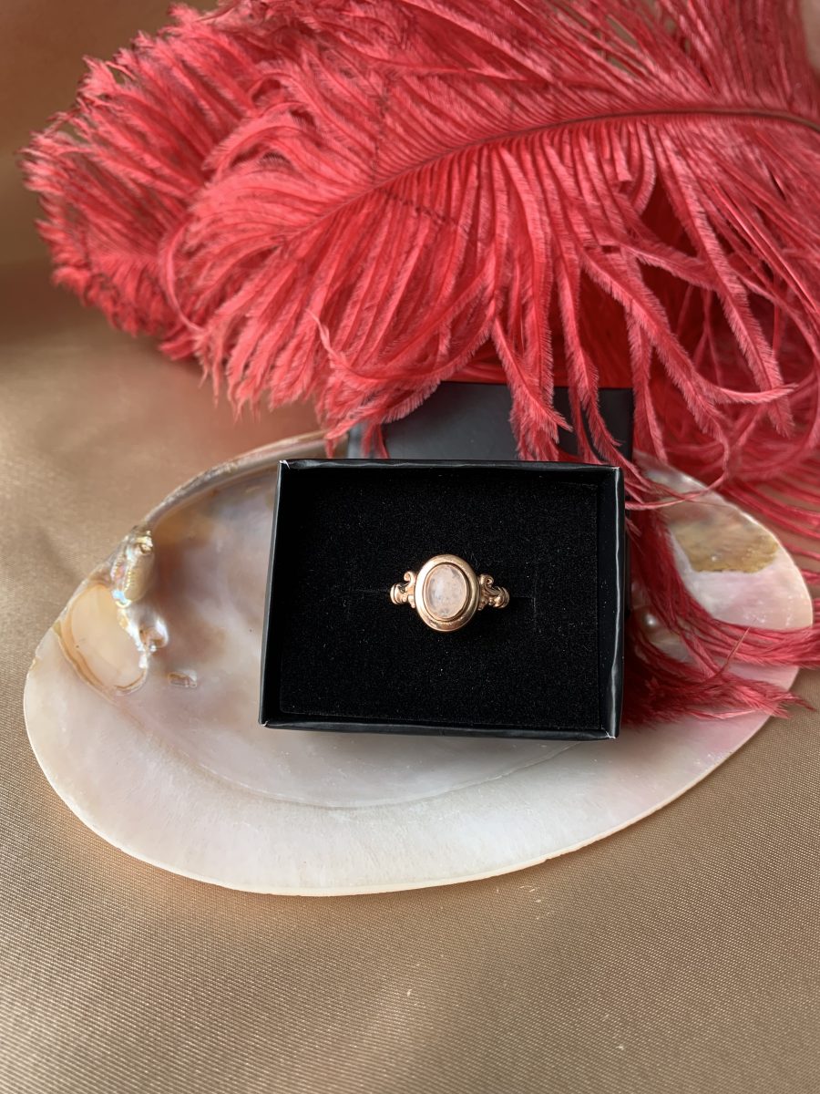 Pembe Kuvars Vintage Rose Gold Yüzük