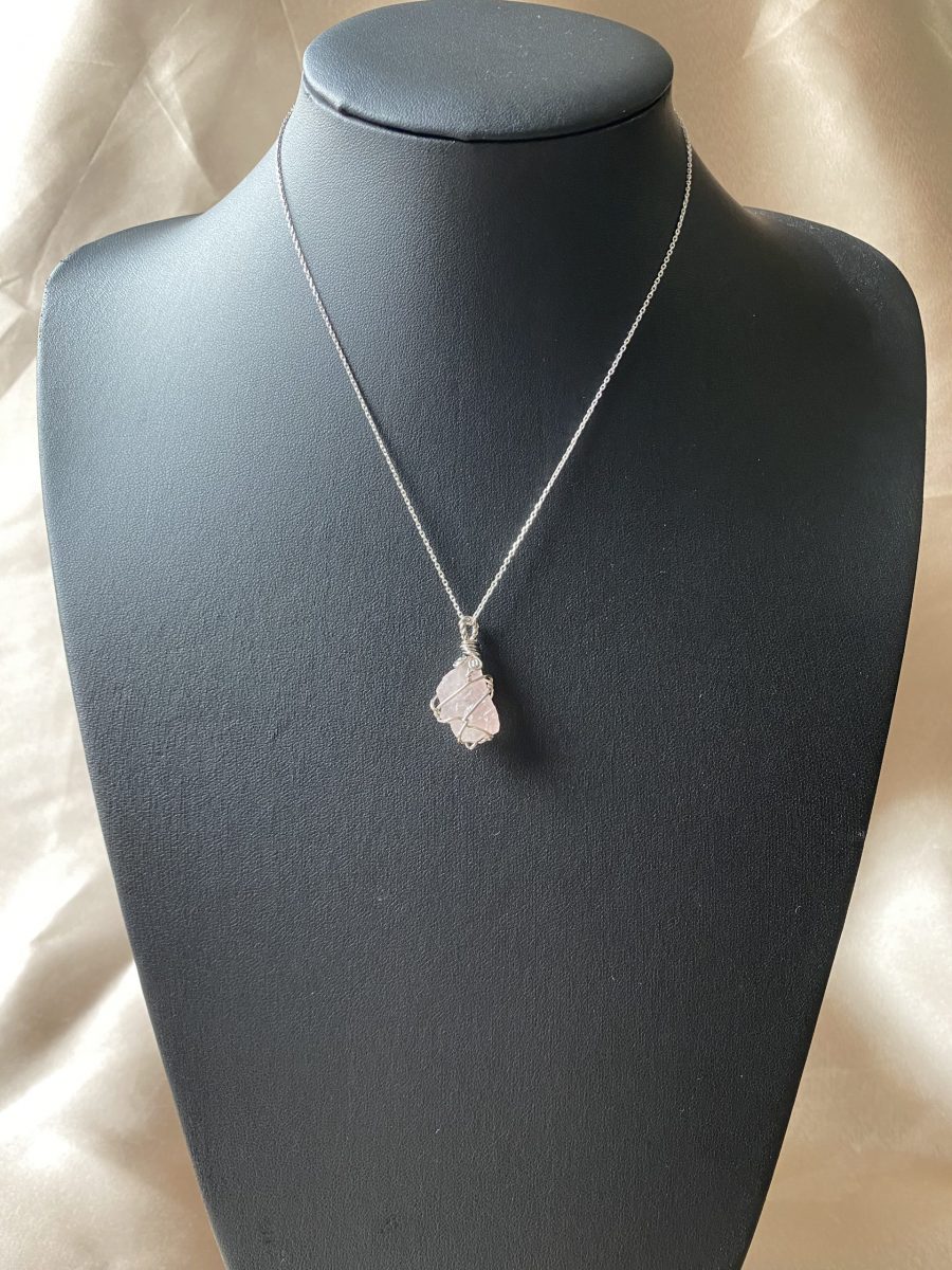 Pembe Kuvars Sarmal Kolye