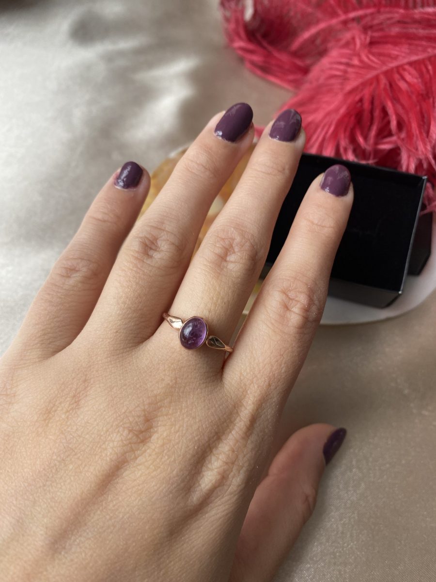 Ametist Mary Rose Gold Yüzük