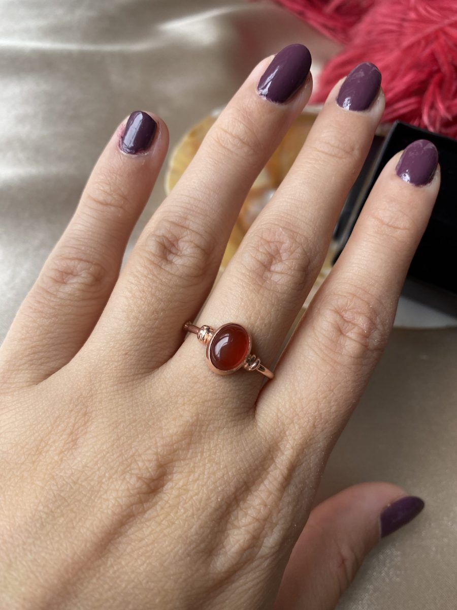 Akik Diana Rose Gold Yüzük