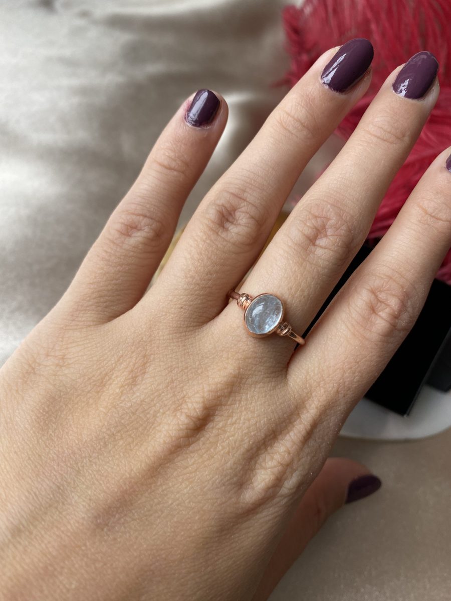 Akuamarin Diana Rose Gold Yüzük