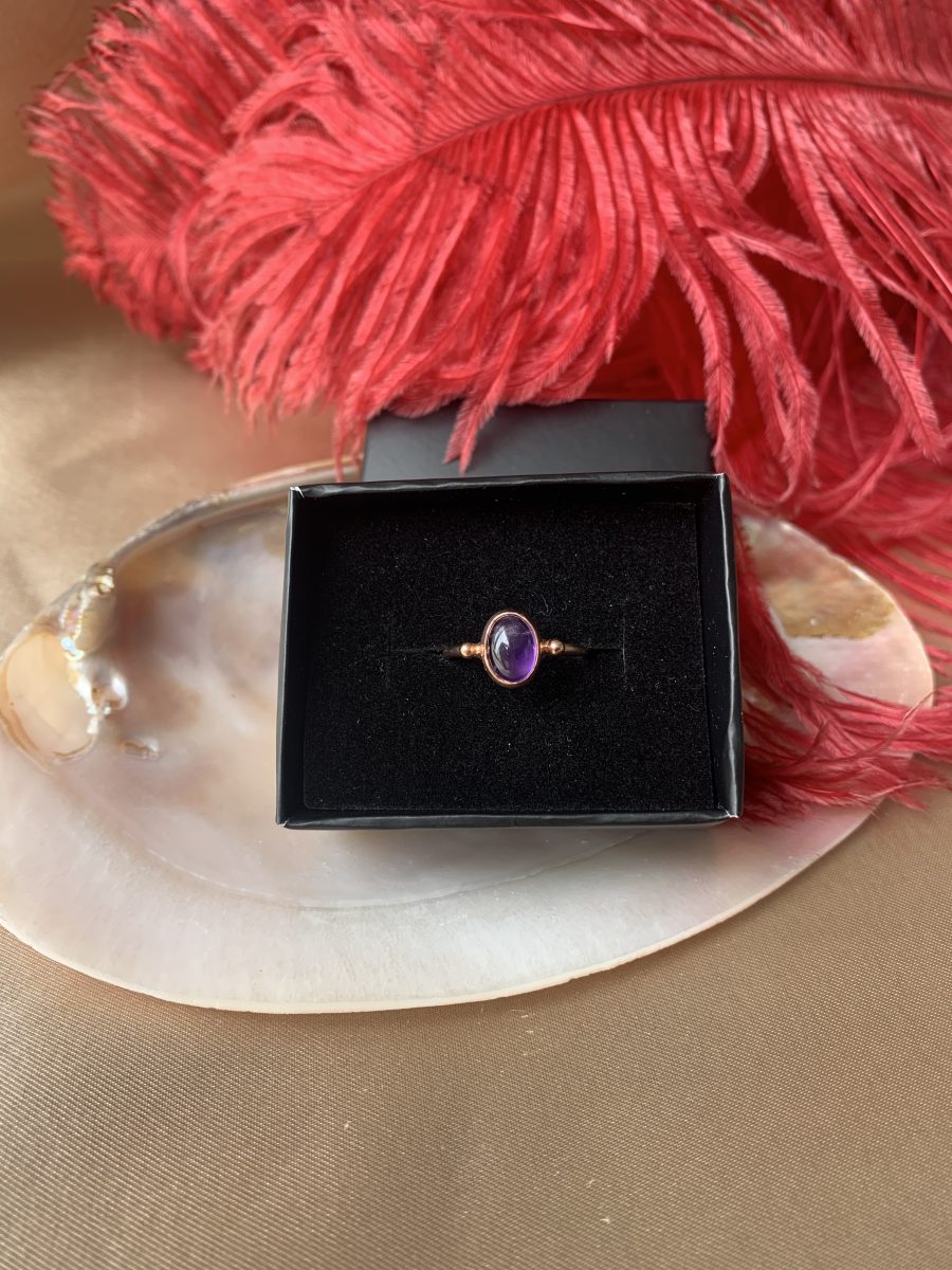 Ametist Basic Rose Gold Yüzük