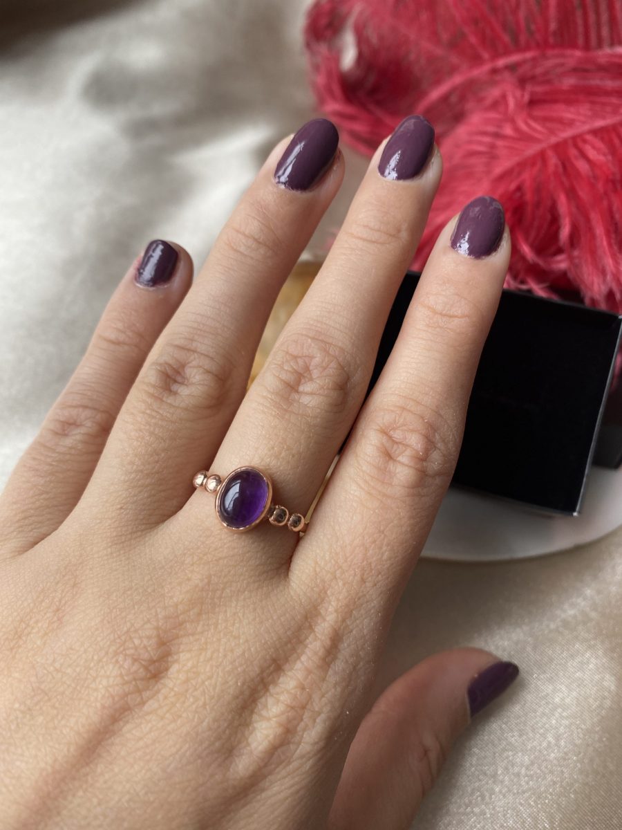 Ametist Hera Rose Gold Yüzük