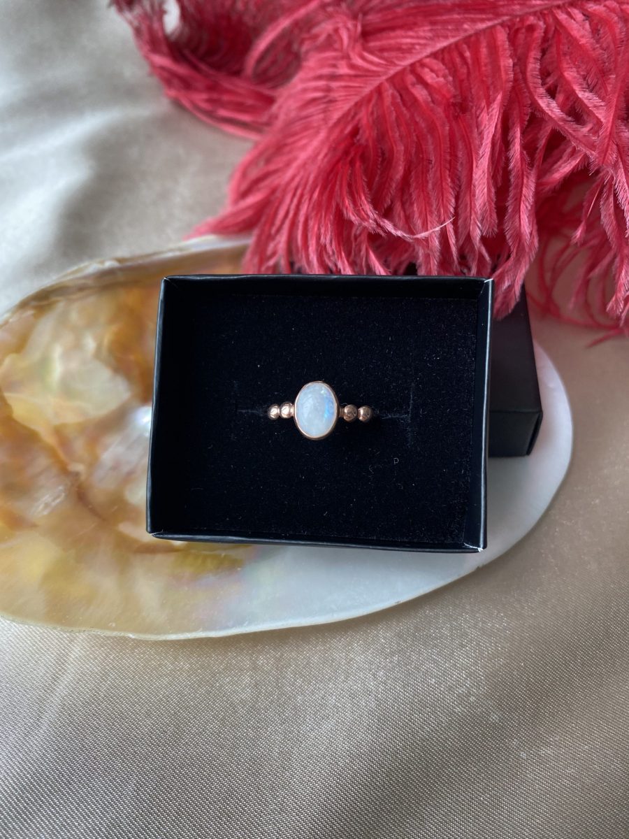 Ay Taşı Hera Rose Gold Yüzük