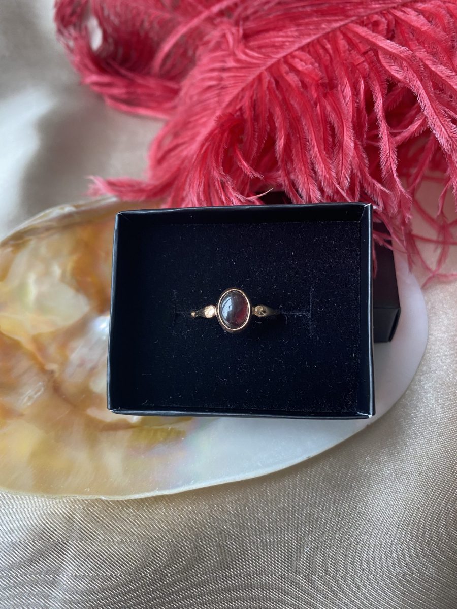 Lal Taşı (Garnet) Mary Rose Gold Yüzük