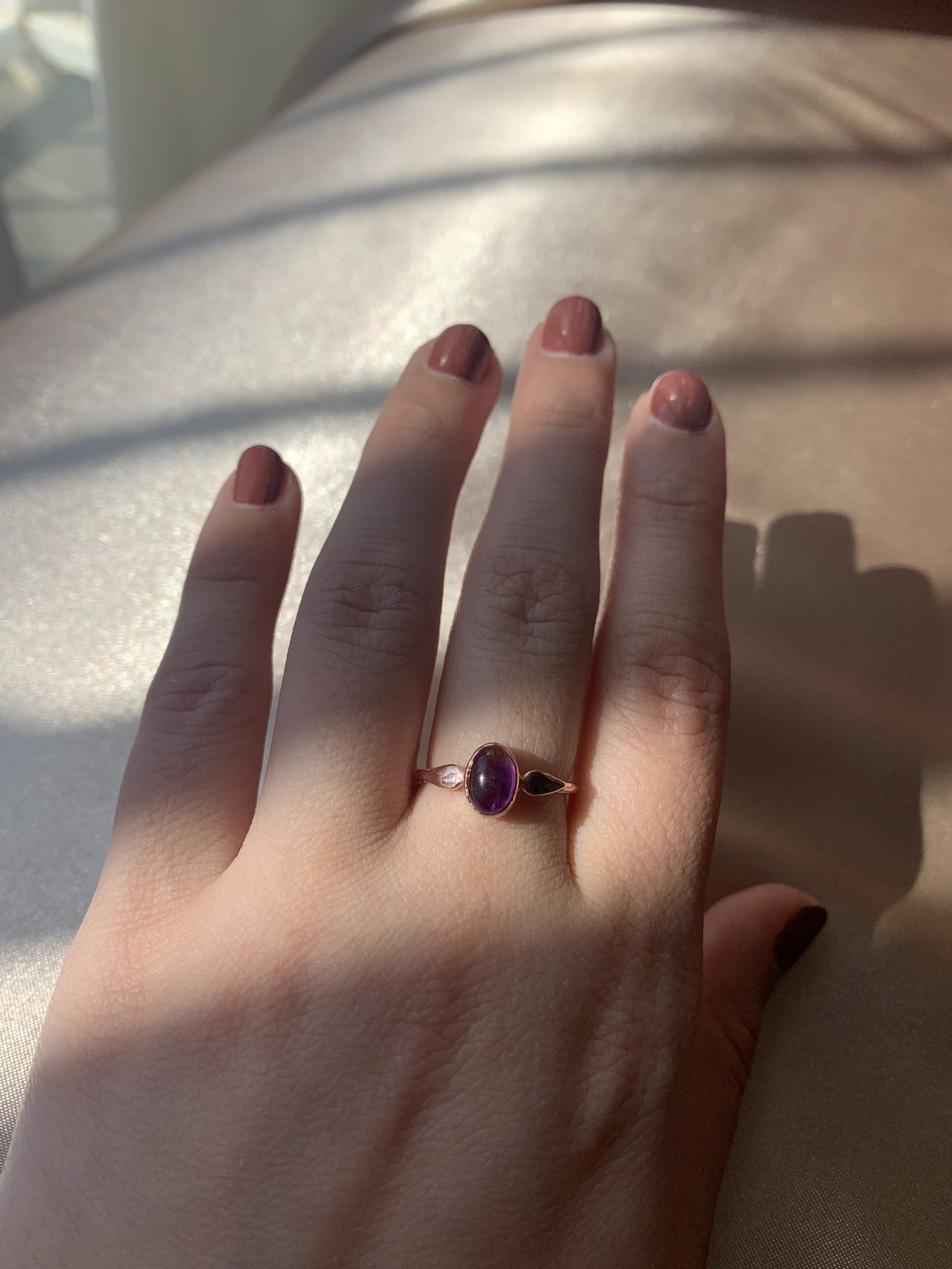 Ametist Mary Rose Gold Yüzük