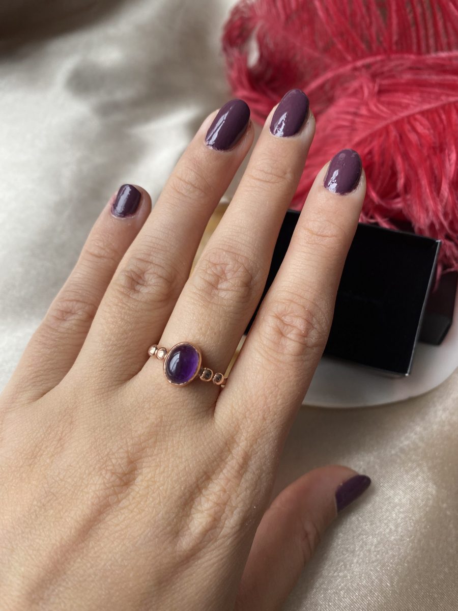 Ametist Hera Rose Gold Yüzük