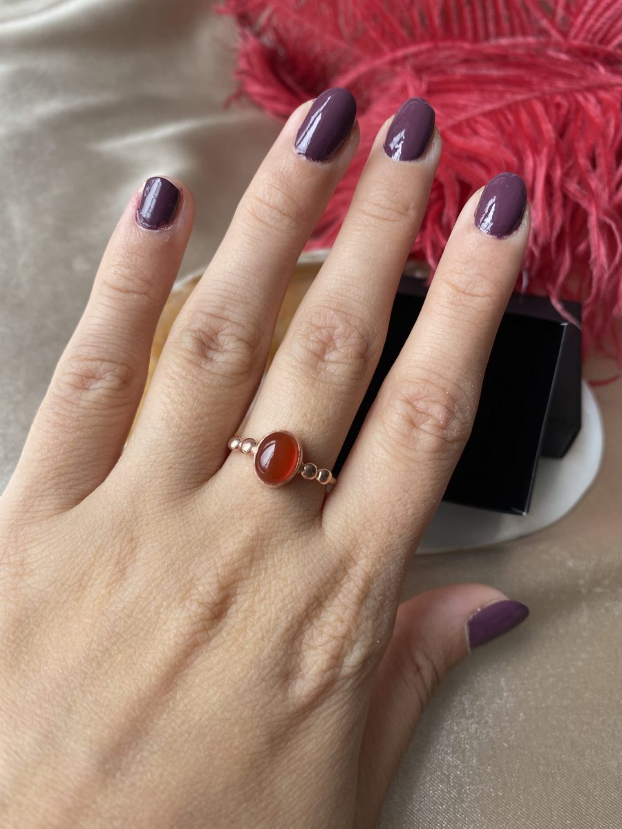 Akik Hera Rose Gold Yüzük