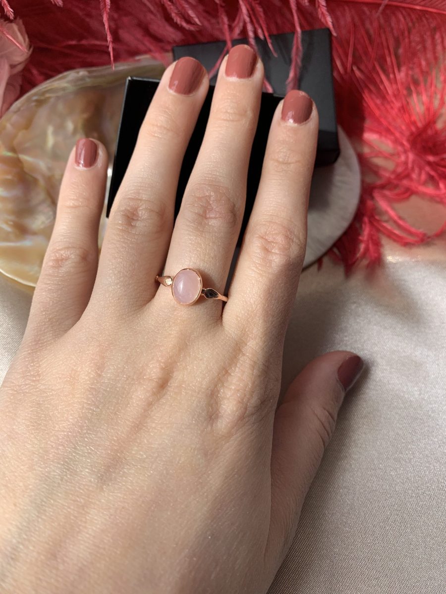 Pembe Kuvars Mary Rose Gold Yüzük