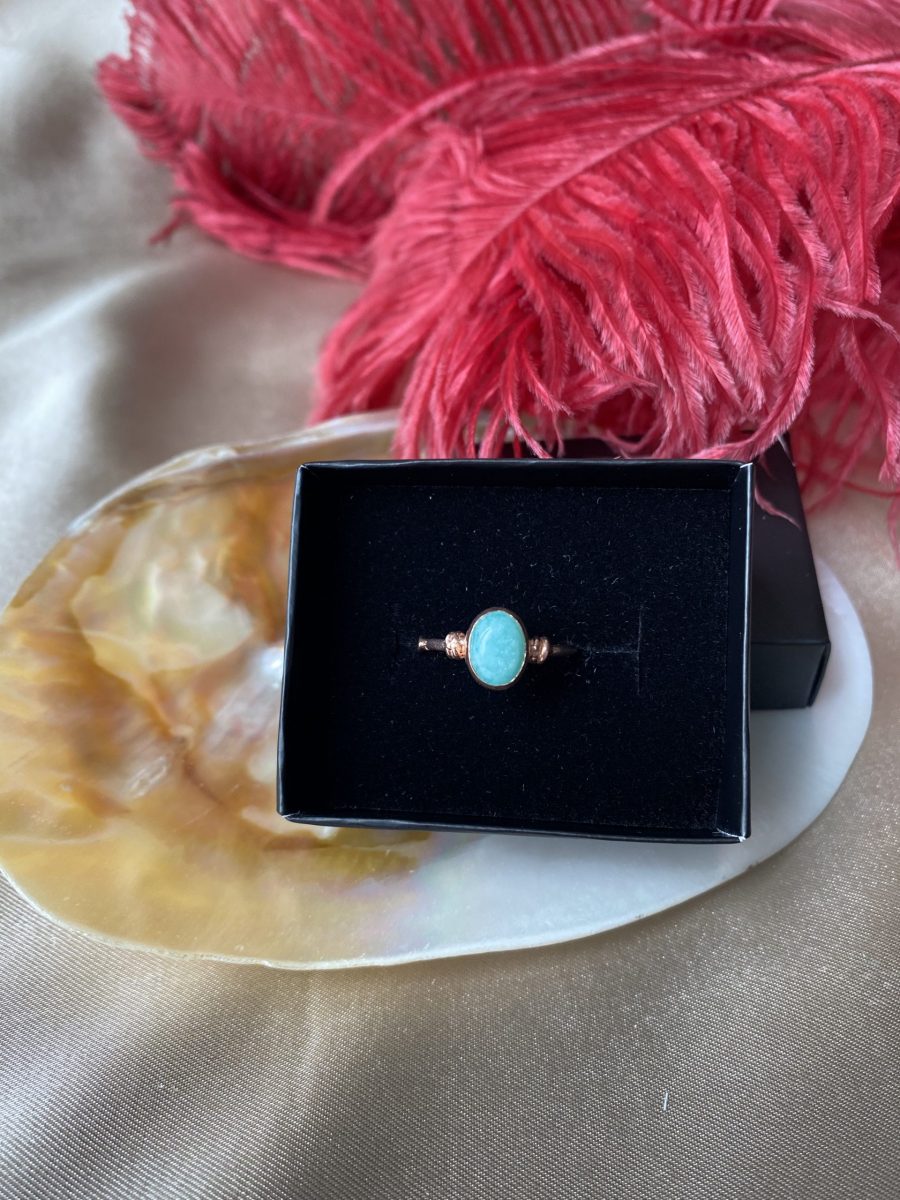 Amazonit Diana Rose Gold Yüzük