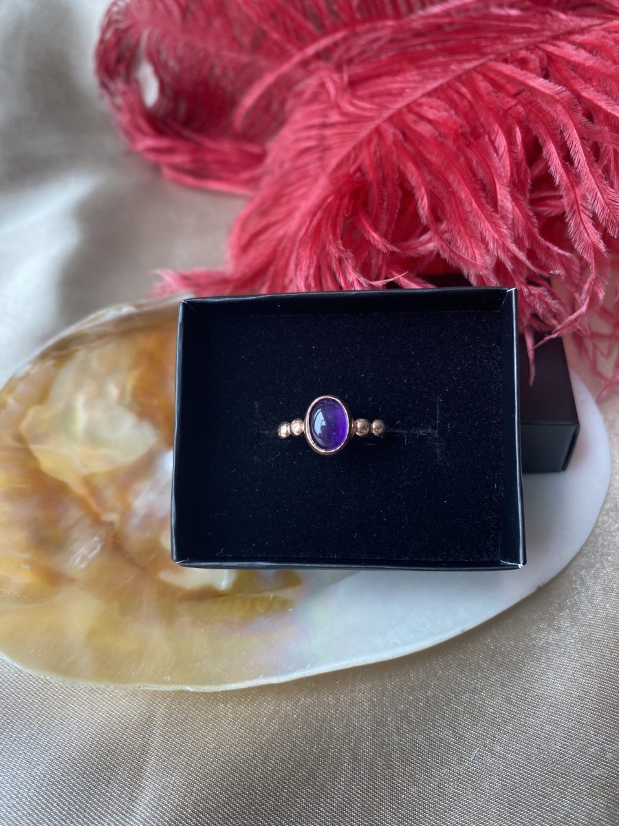 Ametist Hera Rose Gold Yüzük