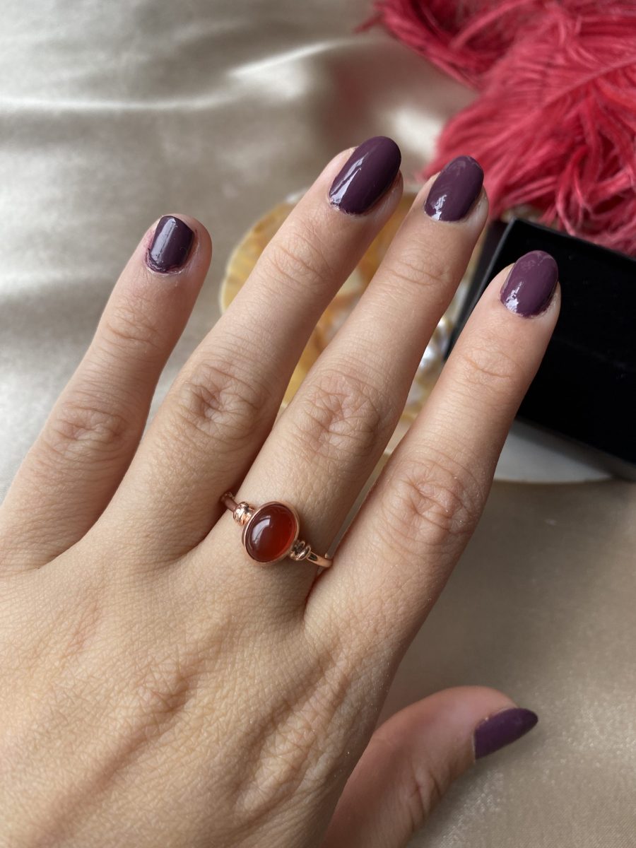 Akik Diana Rose Gold Yüzük