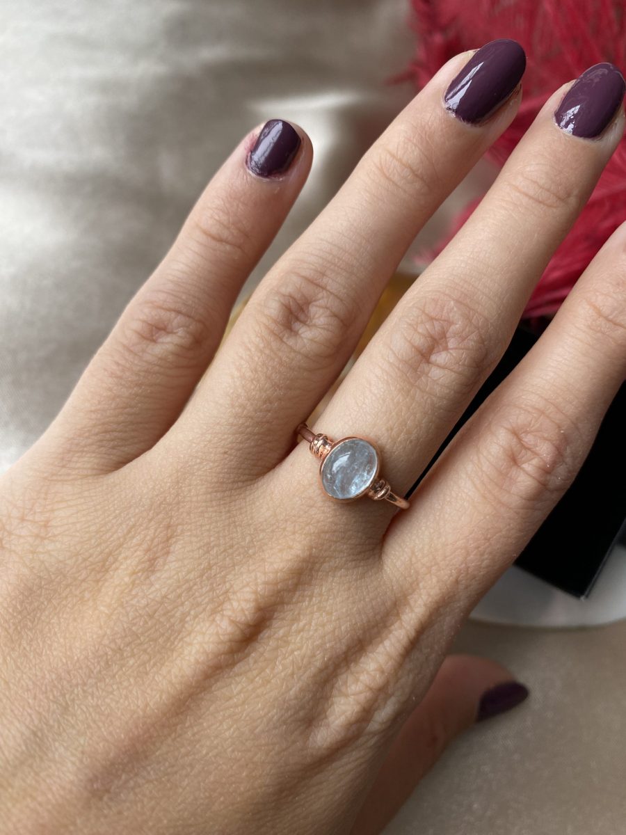 Akuamarin Diana Rose Gold Yüzük