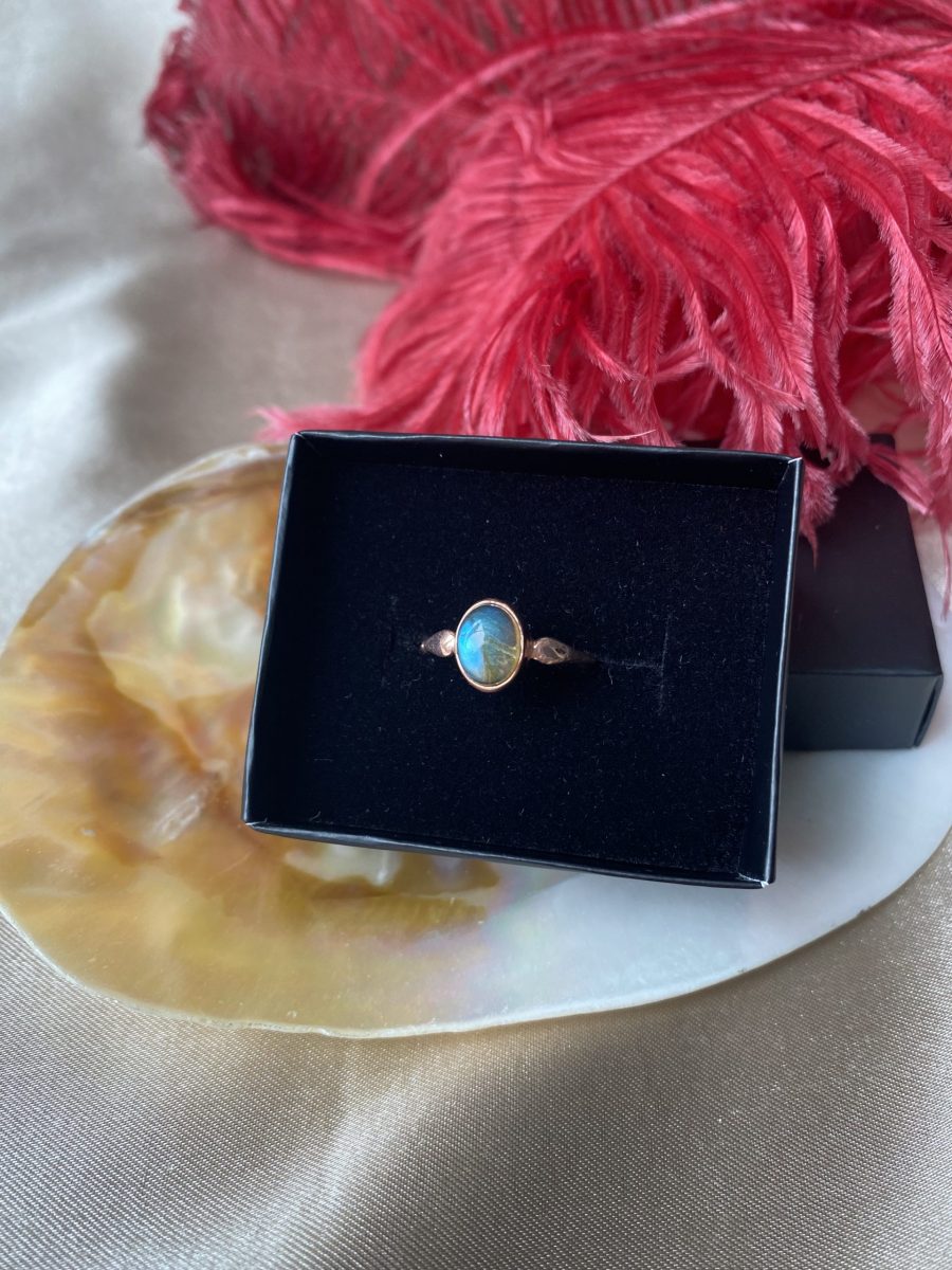 Labradorit Mary Rose Gold Yüzük