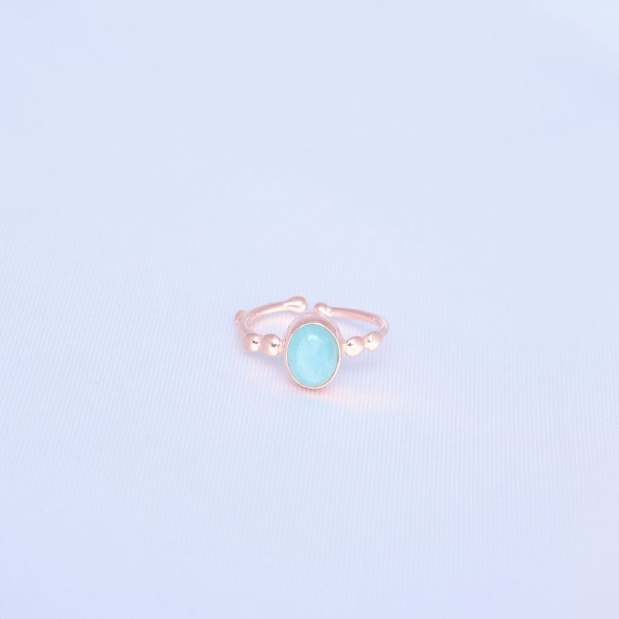 Amazonit Hera Rose Gold Yüzük