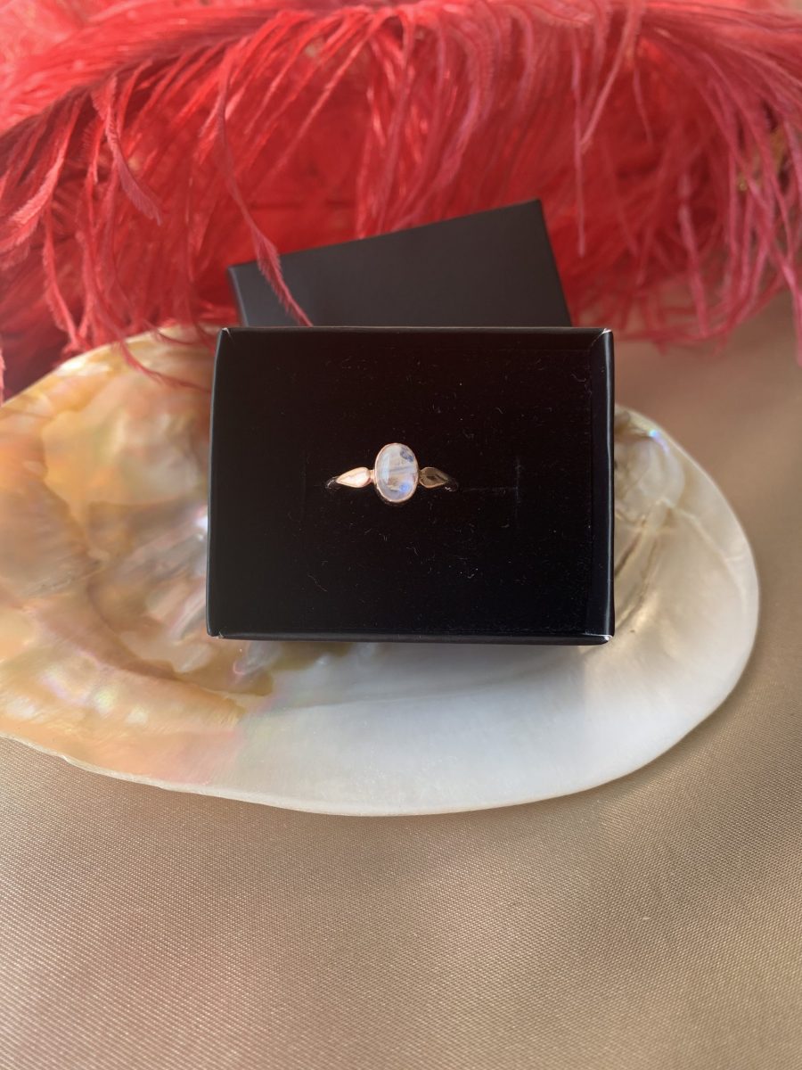 Ay Taşı Mary Rose Gold Yüzük