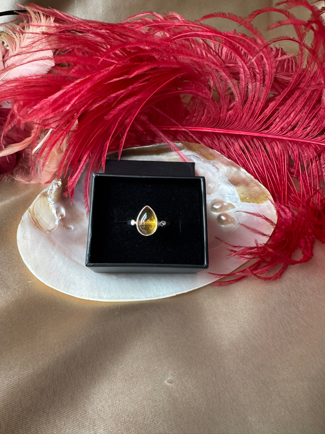 Sitrin Damy Gümüş Yüzük