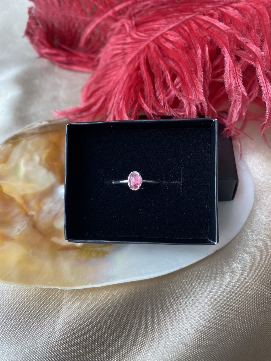 Turmalin Minimal Gümüş Yüzük