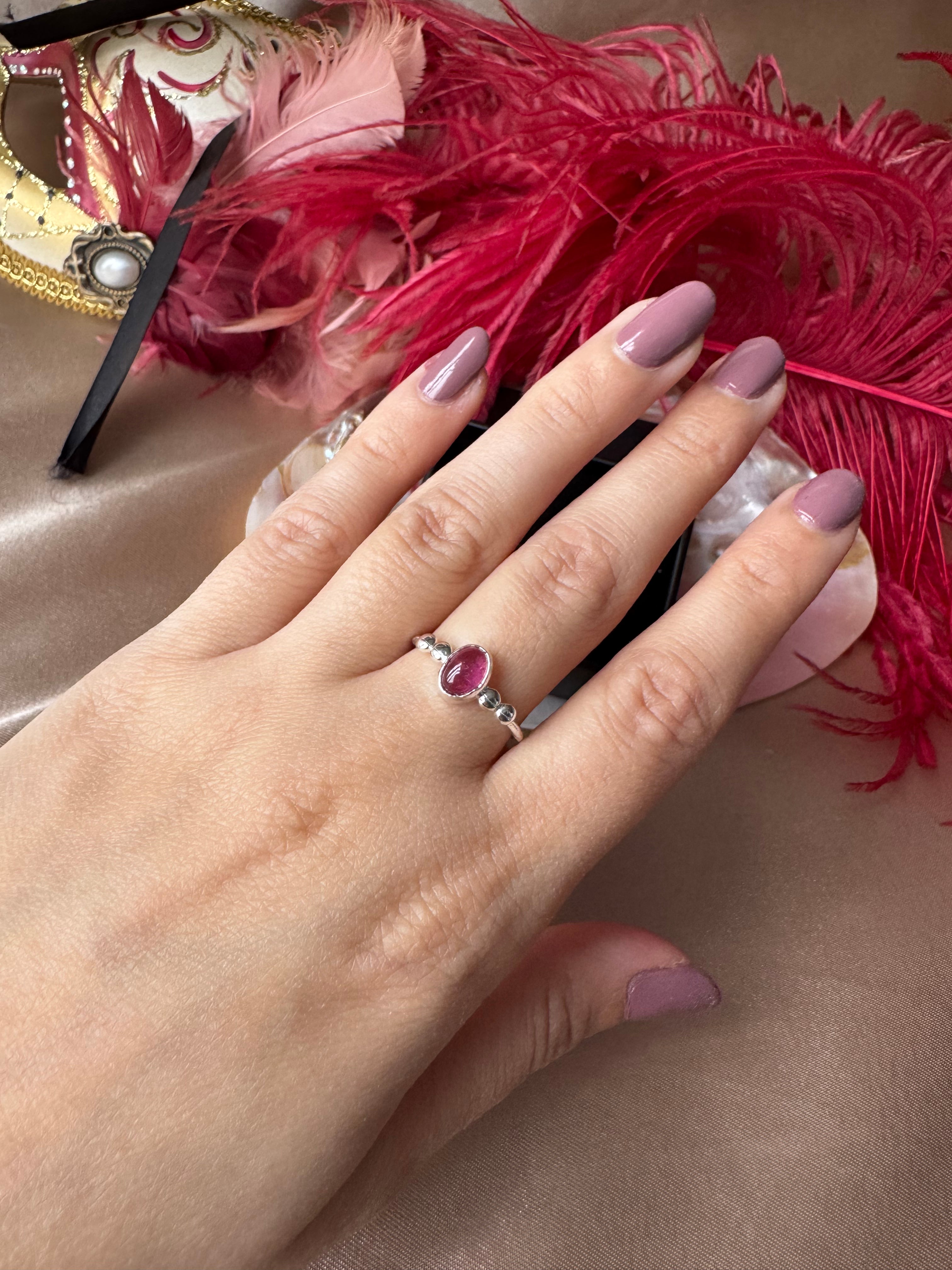 Turmalin Hera Gümüş Yüzük