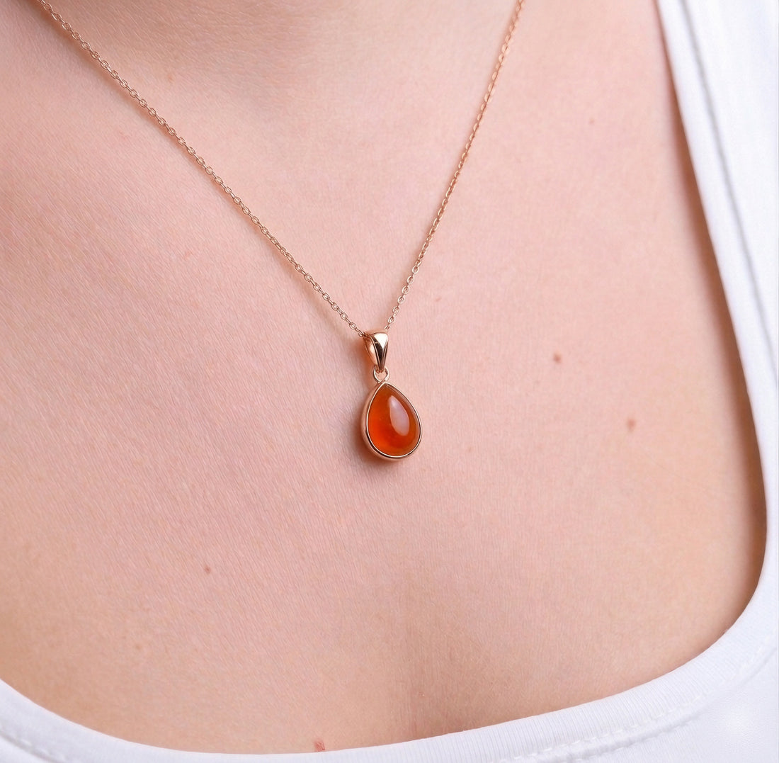 Akik Minimal Damy Rose Gold Kolye