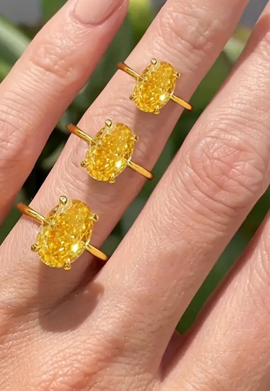 Sitrin 1 Karat Gold Yüzük